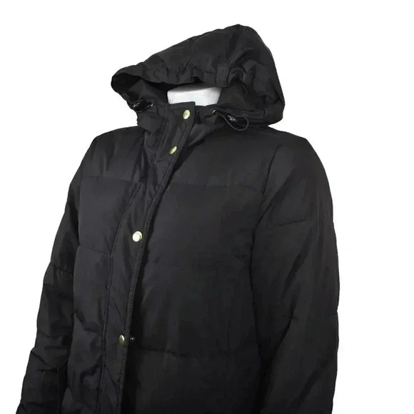 J.Crew Mercantile Long Puffer  Coat Winter Jacket Black Size Small - Picture 5 of 12